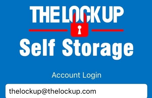 The Lock Up Self Storage App Login Screen